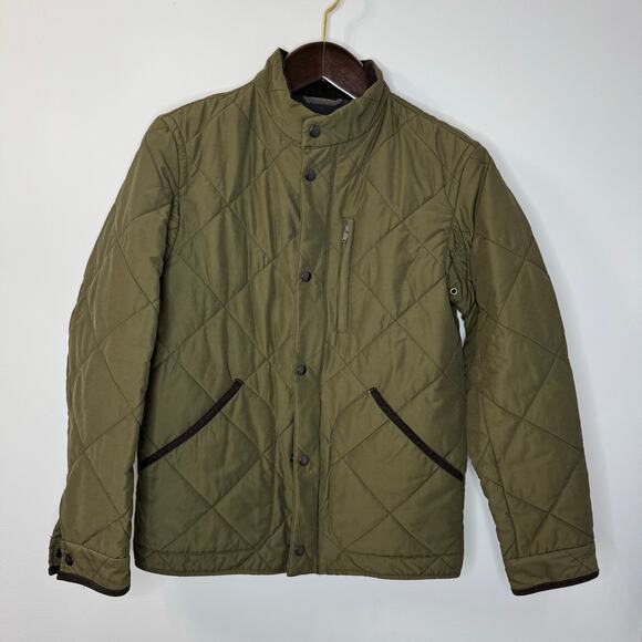 J Crew Sussex Quilted Jacket Men's S Olive Green PrimaLoft Preppy Men's S